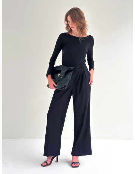 Pantalone a palazzo con pinces