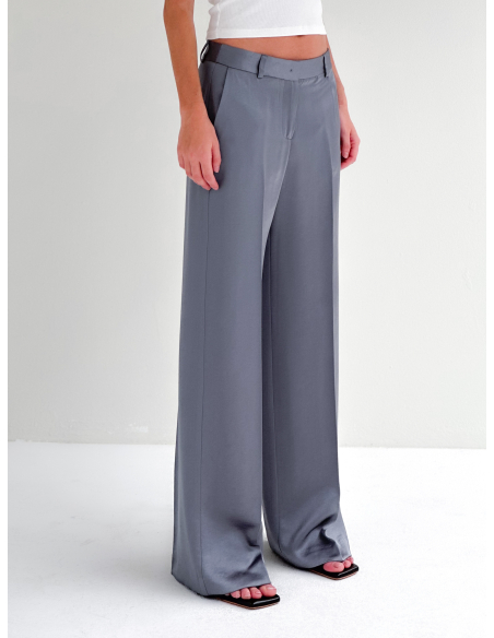 Pantalone a palazzo in raso