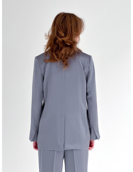 Satin Blazer With Belt