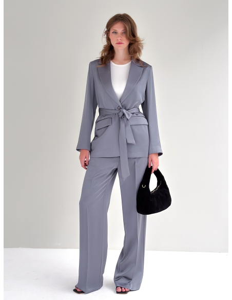 Blazer in raso con fusciacca