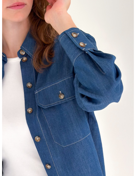 Over Shirt effetto denim