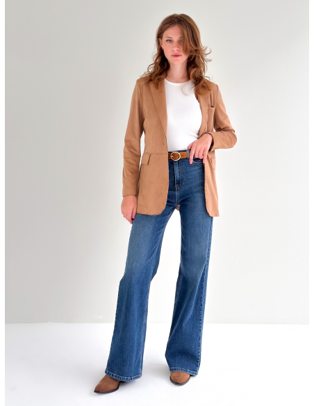 Single Breasted Suede Jacket