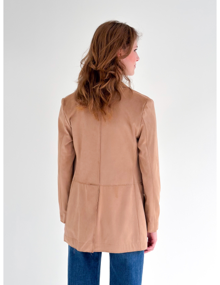 Single Breasted Suede Jacket