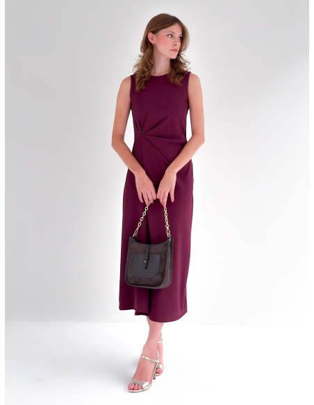 Midi Draped stretch Dress