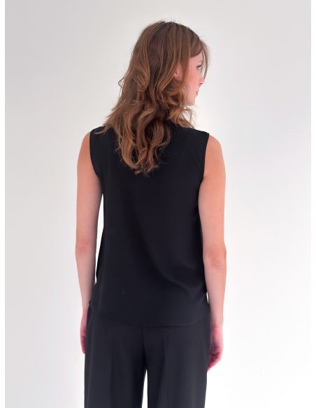 Sleeveless Top with Bow