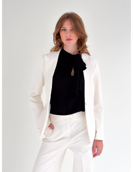 Viscose stretch jacket in punto Milano