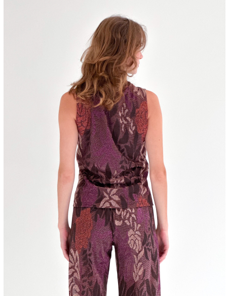 Top foliage in lurex Jacquard