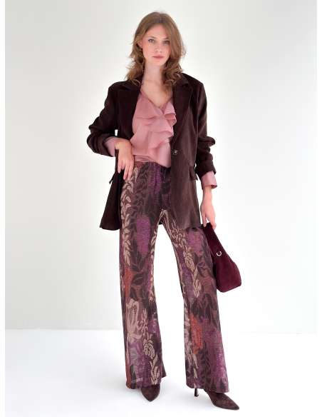 Blusa in viscosa di eucalipto con Rouches