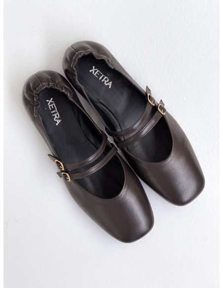 Ballerine in Pelle con Cinturini