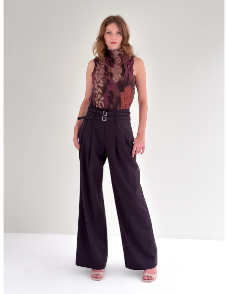 palazzo trousers with double buckels