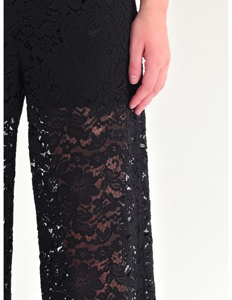 Floral Lace palazzo trousers