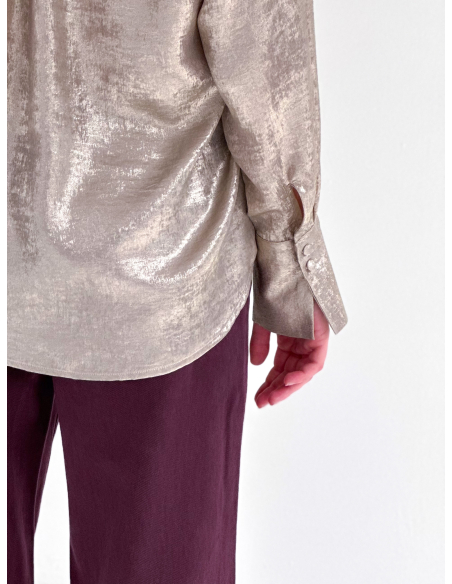 Camicia laminata platino