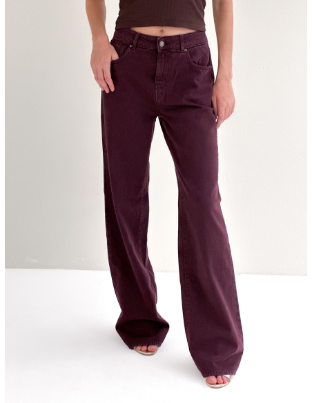 Long Denim palazzo trousers