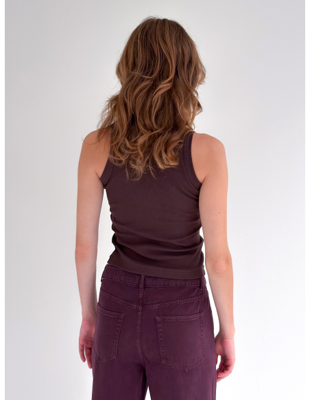 Pantalone palazzo lungo in denim