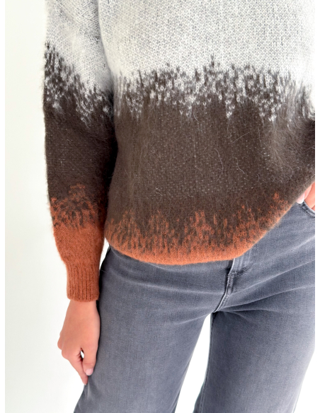 Maglione Jacquard Sfumato