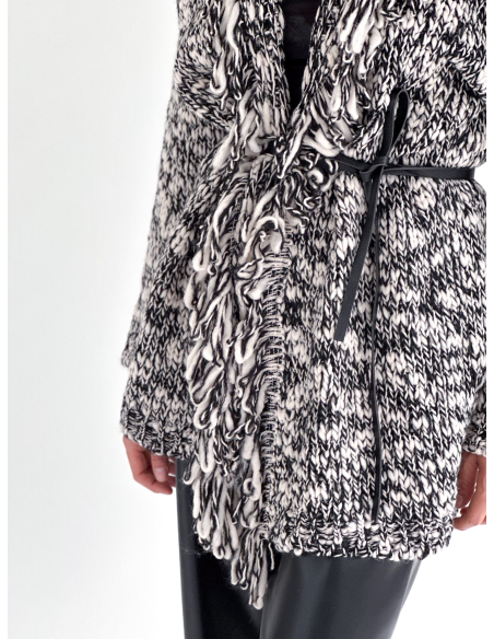 Cardigan con frange Sale e pepe