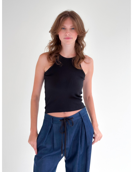 copy of Stretch cottone Ribbed tank top