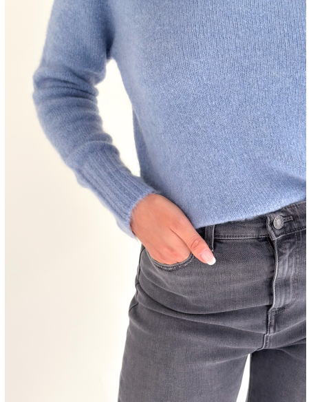 Wool blend crew-neck sweater