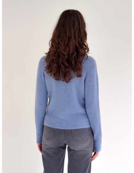 Wool blend crew-neck sweater