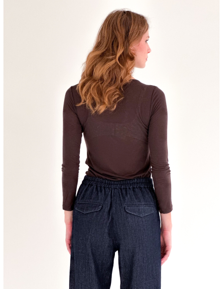 Maglia Girocollo Ultraleggera blend viscosa e Cashmere