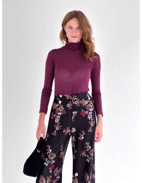 Rose Black suede bag