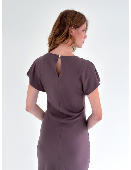 Eucalyptus and viscose Asymmetrical dress