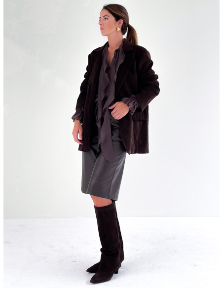 Giacca in velluto oversize