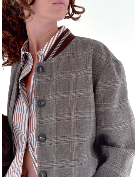 Bomber jacket in Prince of Wales check