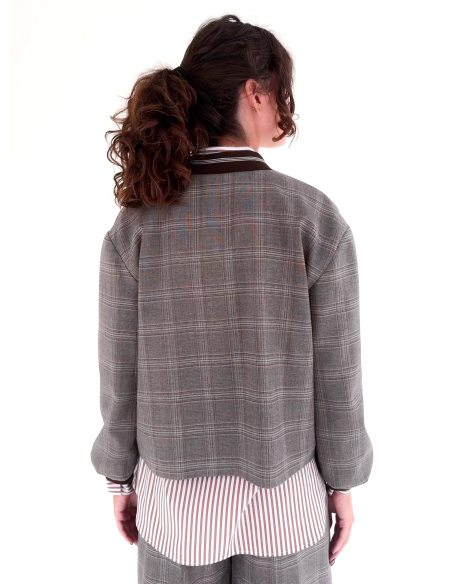 Bomber jacket in Prince of Wales check