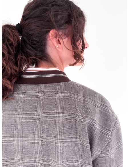 Bomber jacket in Prince of Wales check