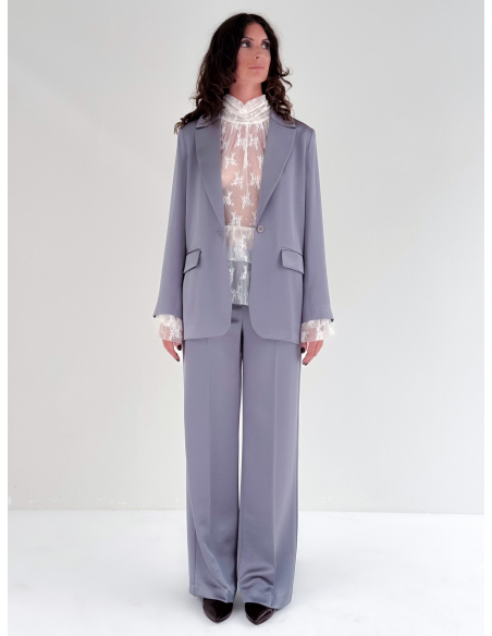 Blazer in raso con fusciacca