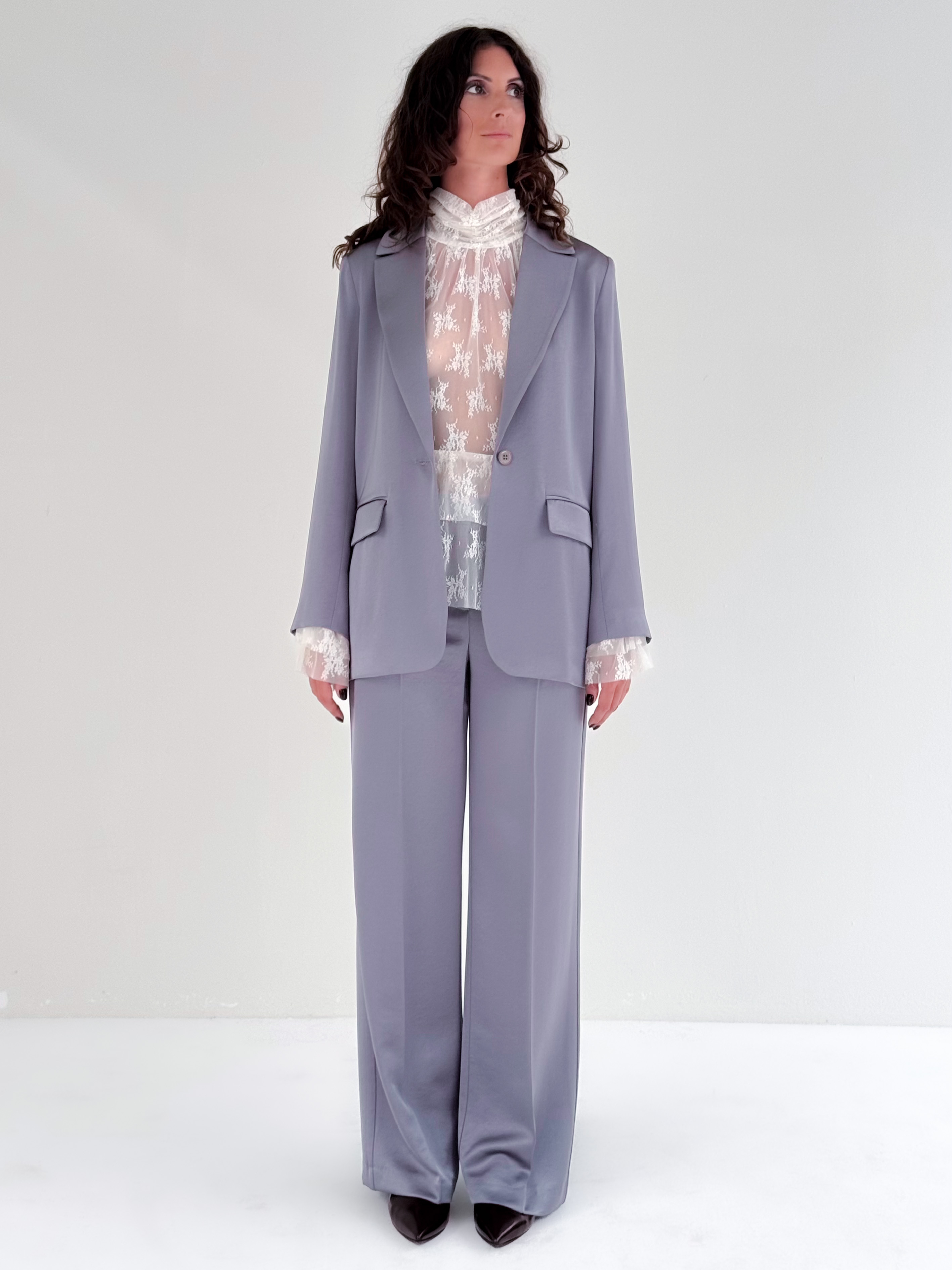 Pantalone a palazzo in raso