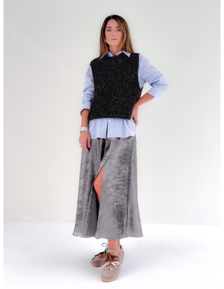 Laminated-effect Skirt