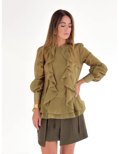 Blusa con rouches