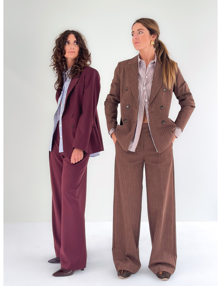 Pantalone a palazzo con pinces