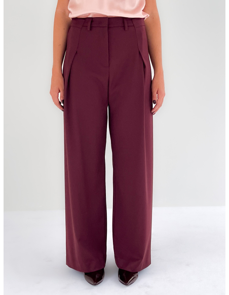 Pleated palazzo trousers