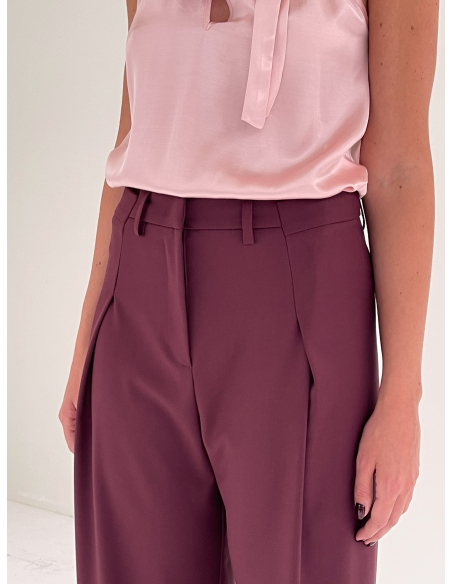 Pantalone a palazzo con pinces