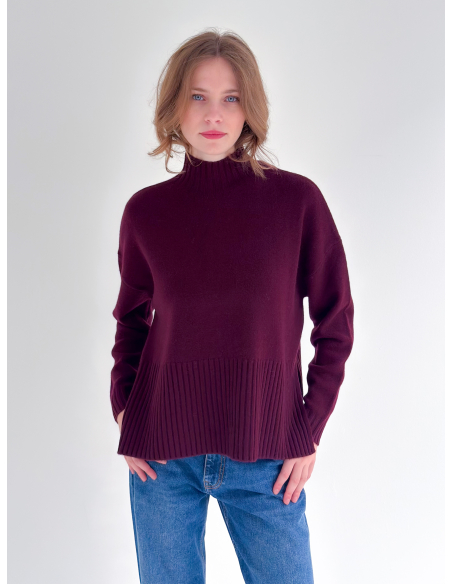 100% Wool High Neck Sweater