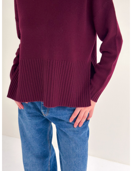 100% Wool High Neck Sweater