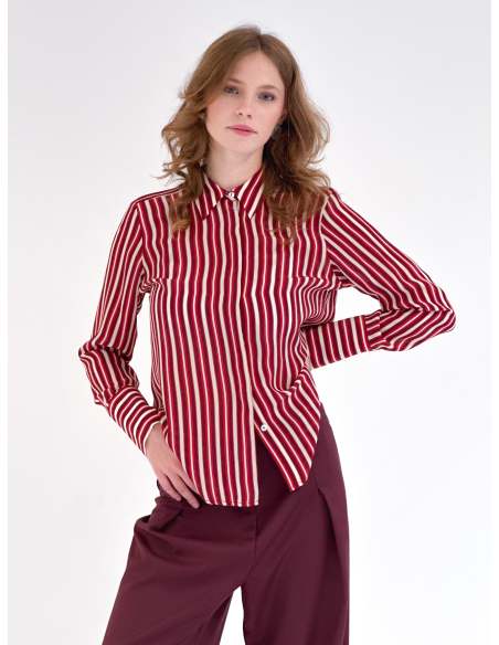 Camicia a Righe in Viscosa