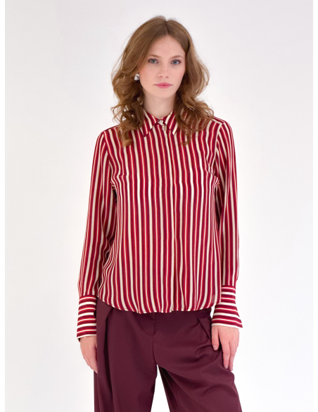 Camicia a Righe in Viscosa