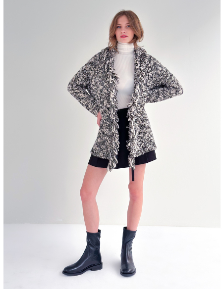 Cardigan con frange Sale e pepe
