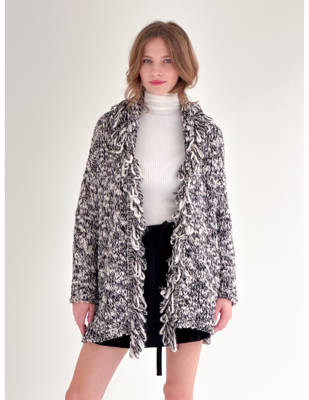 Cardigan con frange Sale e pepe