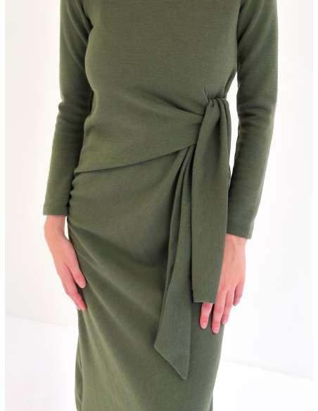 Knot wool dress
