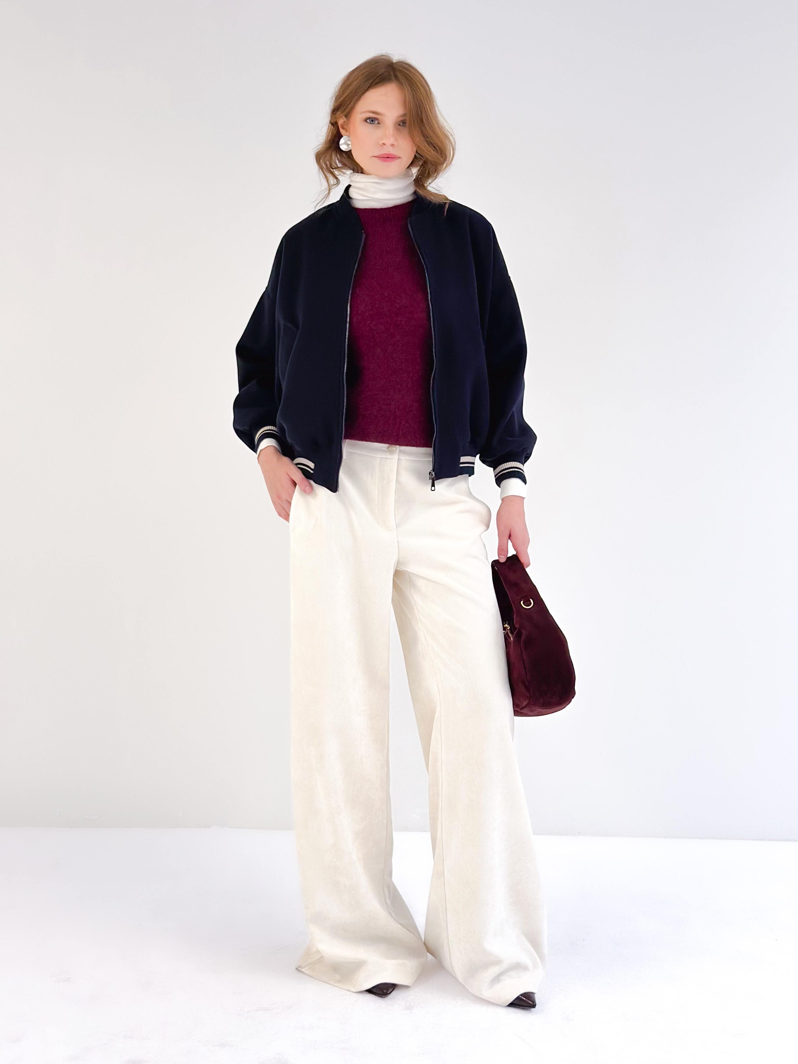 Pantalone a palazzo in velluto