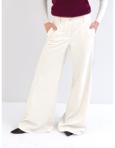 Velvet palazzo trousers