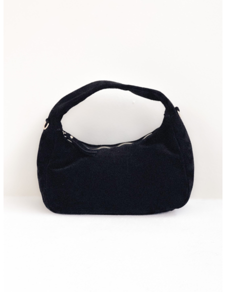 Rose Black suede bag