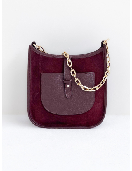 Janette Bordeaux suede Bag