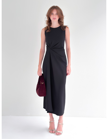 copy of Midi Draped stretch Dress