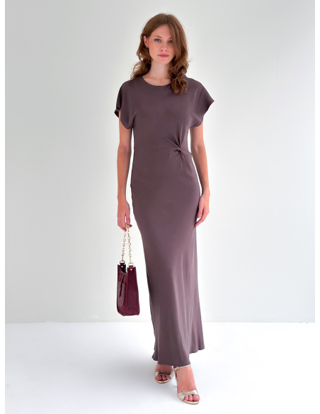 Eucalyptus and viscose Asymmetrical dress
